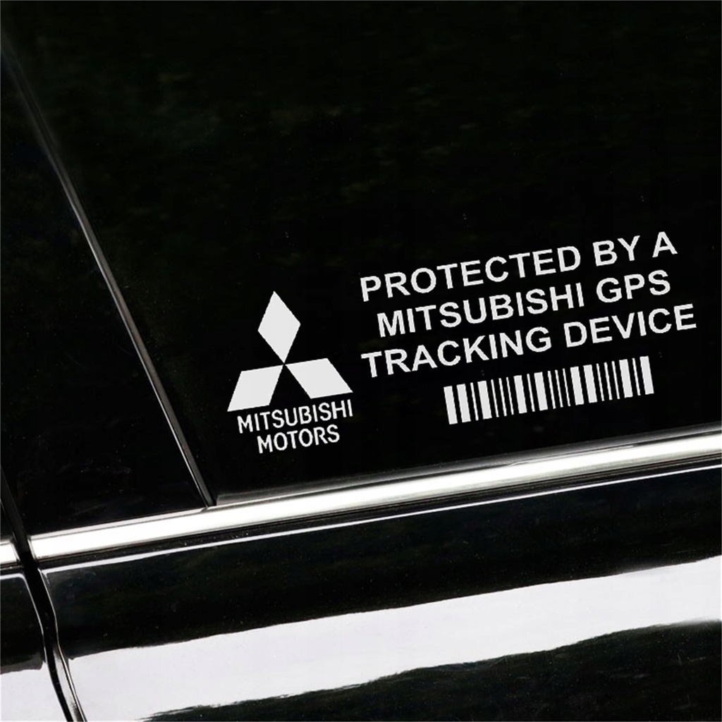 Mitsubishi monitoring GPS naklejka antykradzieżowa