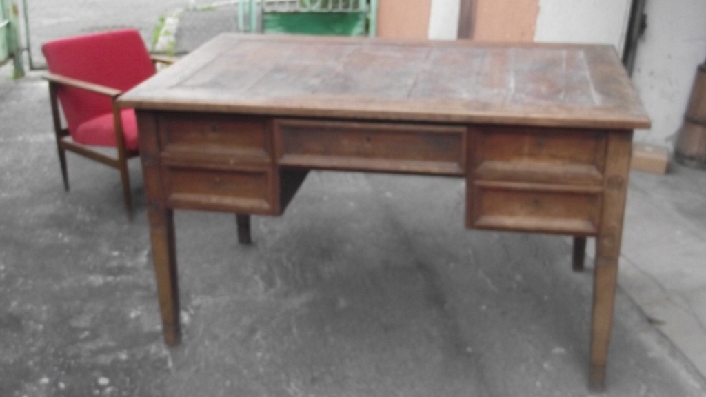 stare biurko dębowe