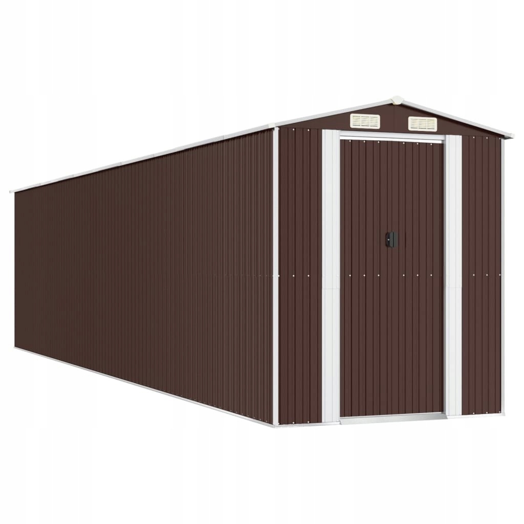 SZOPA OGRODOWA CIEMNY BRĄZ 192X855X223CM STAL GALWANIZOWANA