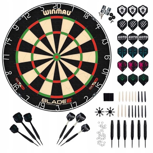 Tablica sizalowa DART Winmau Blade 6 + lotki i akcesoria- NA PREZENT