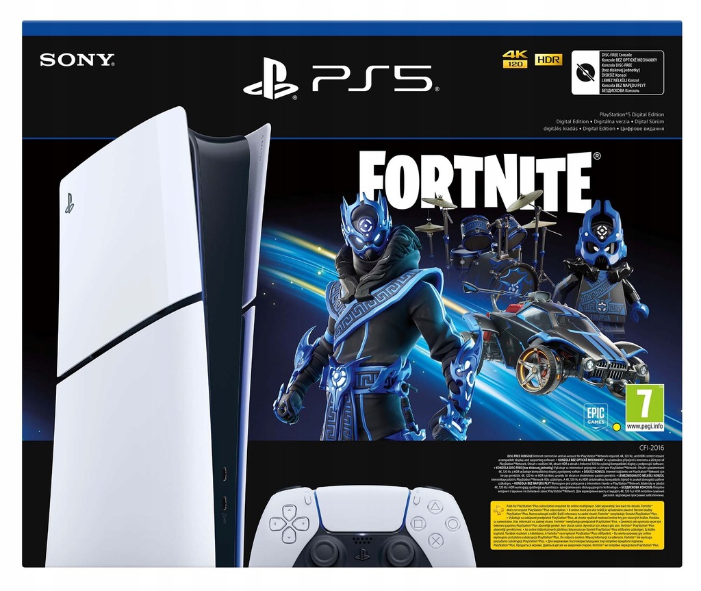 Sony PlayStation 5 Slim Digital + dodatki Fortnite Cobalt