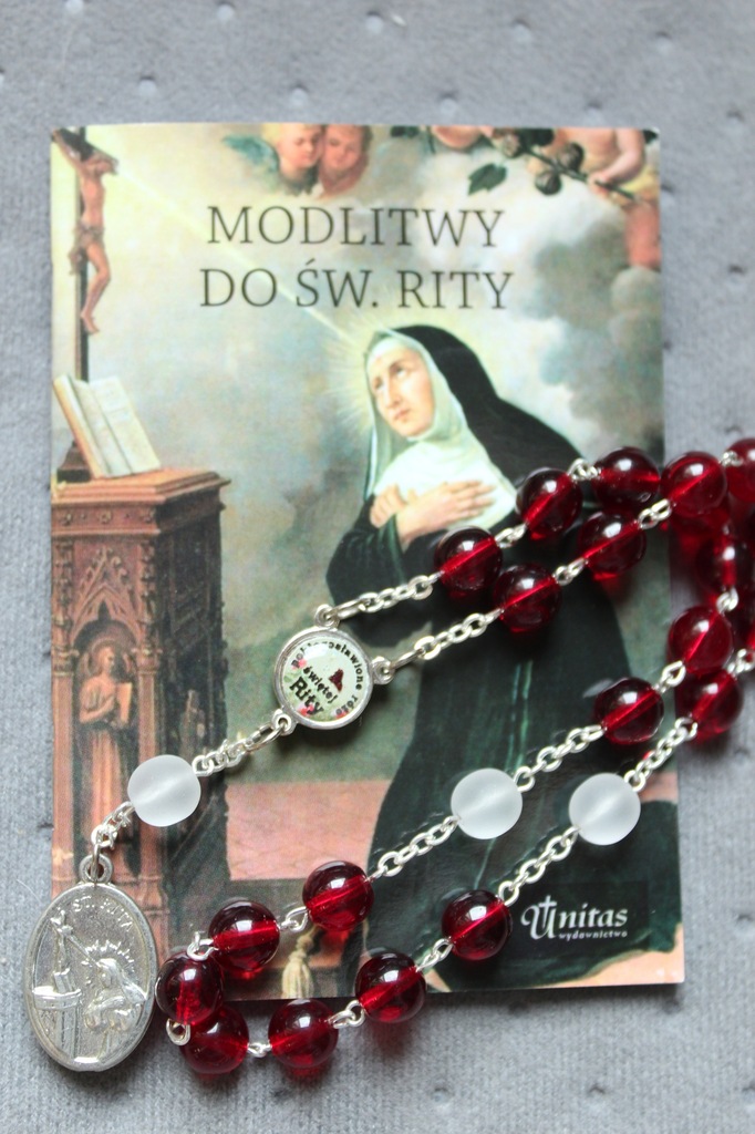 Różaniec Koronka do Św. Rity +Modlitwy płatek róży - 13993514892 ...