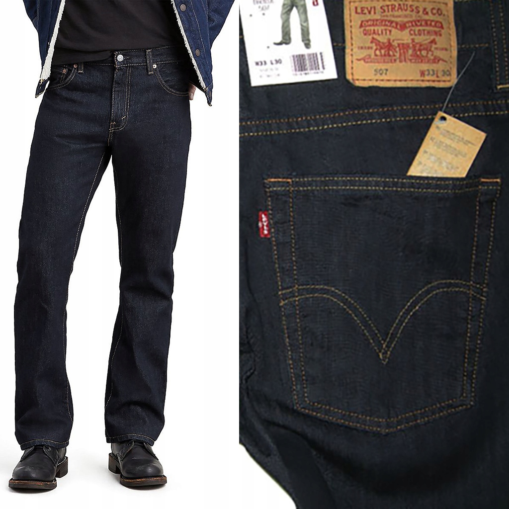 LEVI S LEVIS 507 BOOTCUT GRANATOWE JEANSY W36 L36 12515512803 oficjalne archiwum Allegro