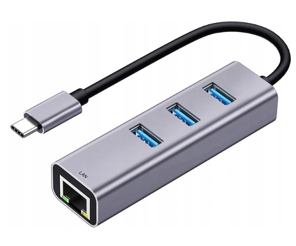 Купить USB-C 3.1 LAN 1000 Мбит/с Ethernet адаптер RJ45 HUB: отзывы, фото, характеристики в интерне-магазине Aredi.ru