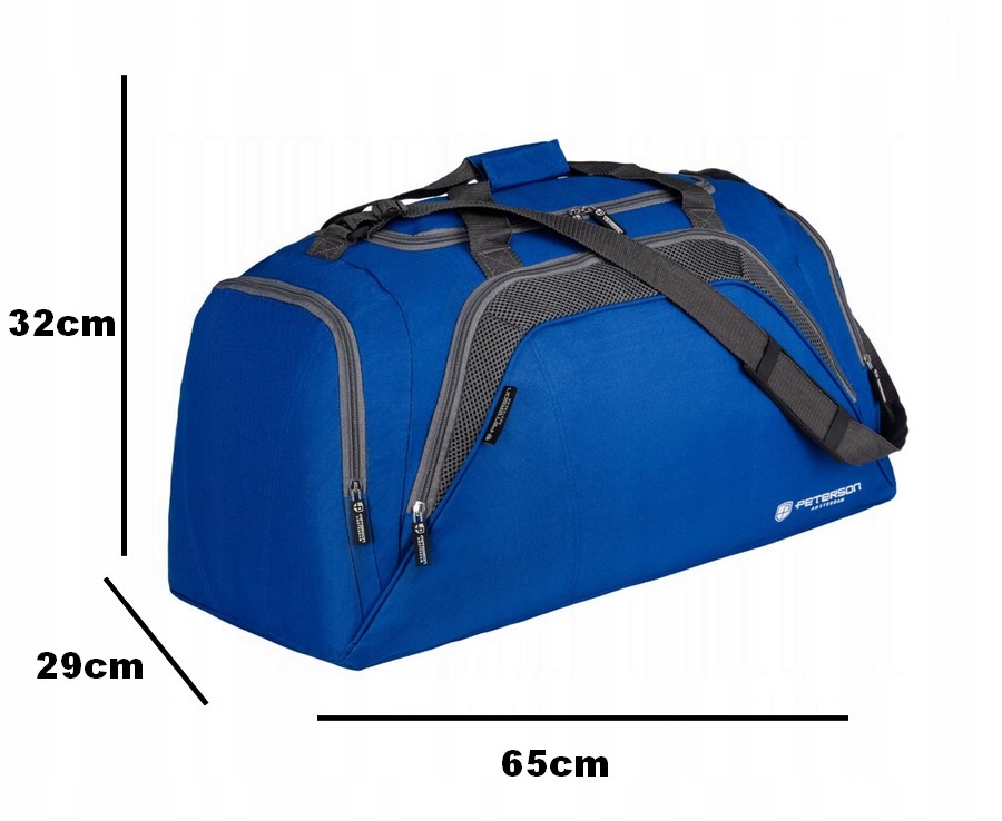 Niebieska duża XL worek torba podróżna lekka materiałowa 60 l pojemna