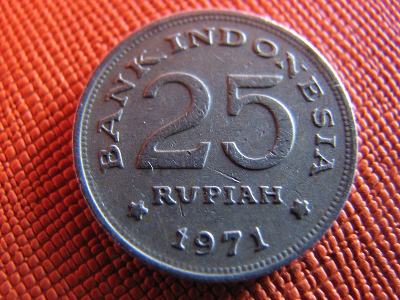 25 RUPIA 1971 INDONEZJA  -wośp083