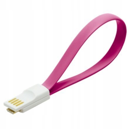 Kabel USB 2.0 do microUSB Logilink, różowy