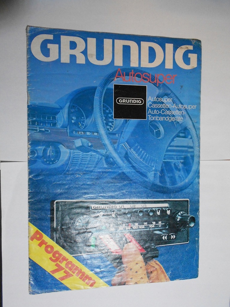 Grundig Prospekt-oferta radia samochodowe 1977r.