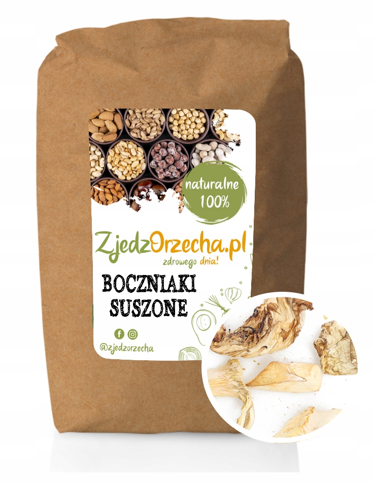 BOCZNIAKI SUSZONE KROJONE GRZYBY SUSZONE - 10kg