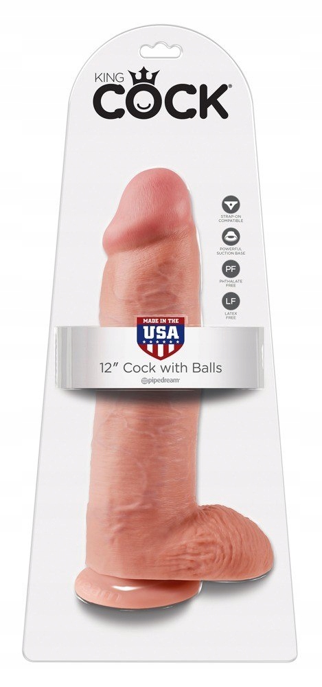 Dildo z przyssawką 30,5 cm King Cock