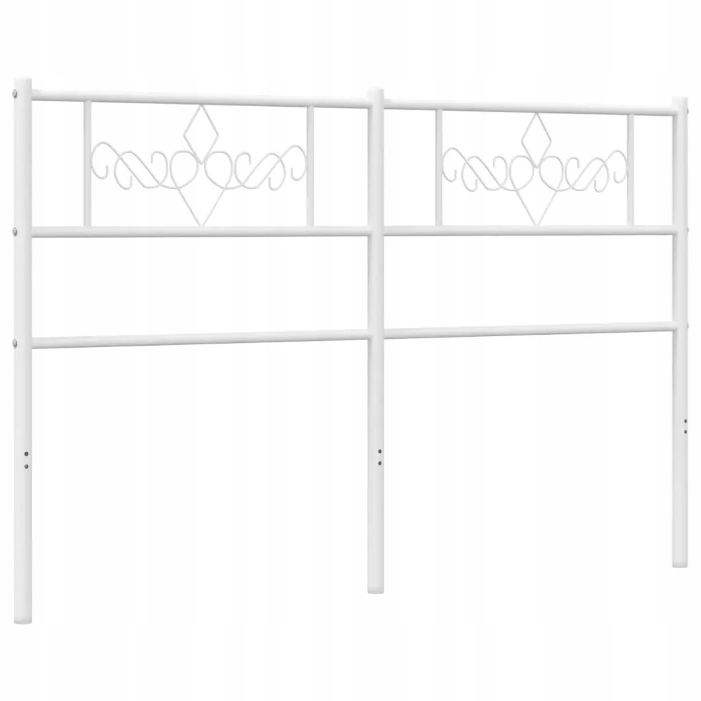 Metalowe wezgłowie, białe, 140 cm