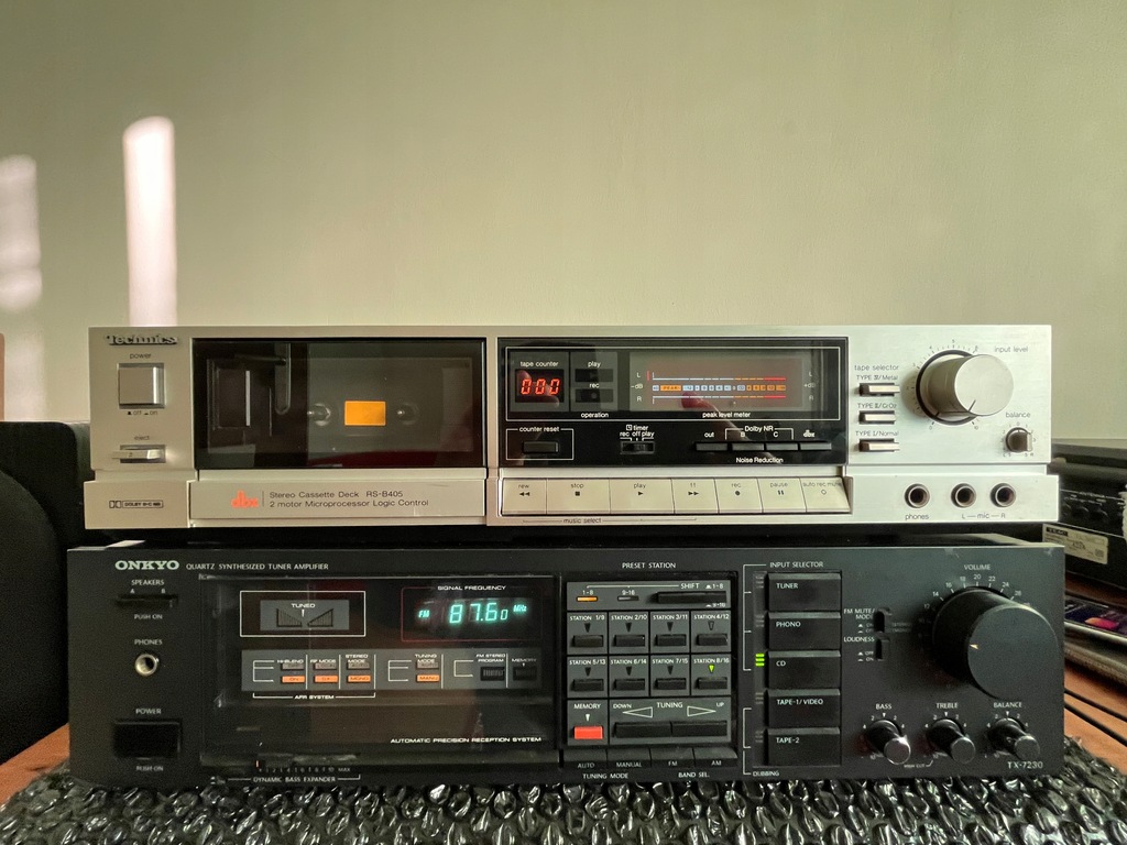 Magnetofon kasetowy Technics RS-B405 srebrny Stan Bardzo Dobry.