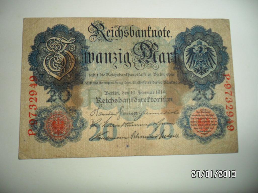 Niemcy - 20 marek z 1914r. - kawałek historii