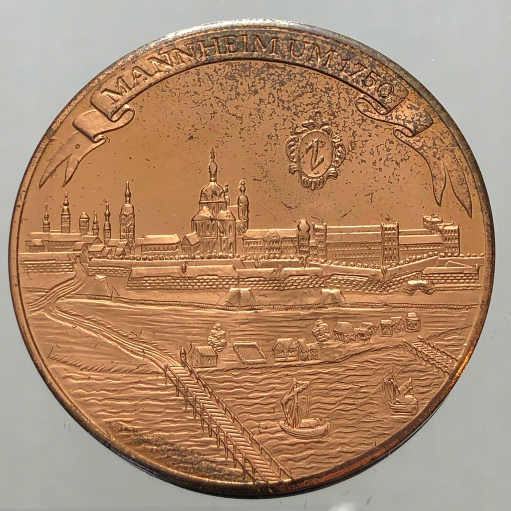 44644. Niemcy, medalik, ,,Mannheim um 1750'' , (16,92g/35mm)