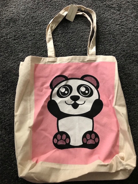 PRIMARK PANDA TORBA BAWEŁNIANA POJEMNA