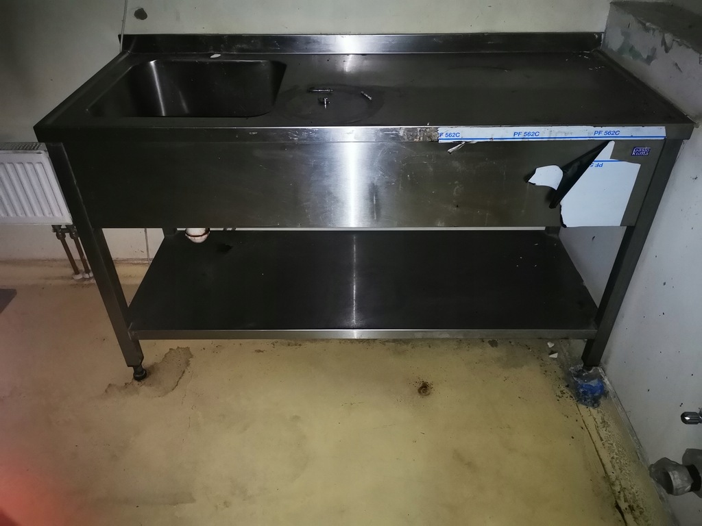 Zlew z blatem gastro Klima 88x150x60