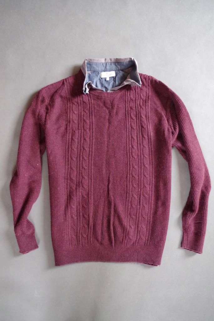 Bluza męska sweter NEXT z koszulą R-XL