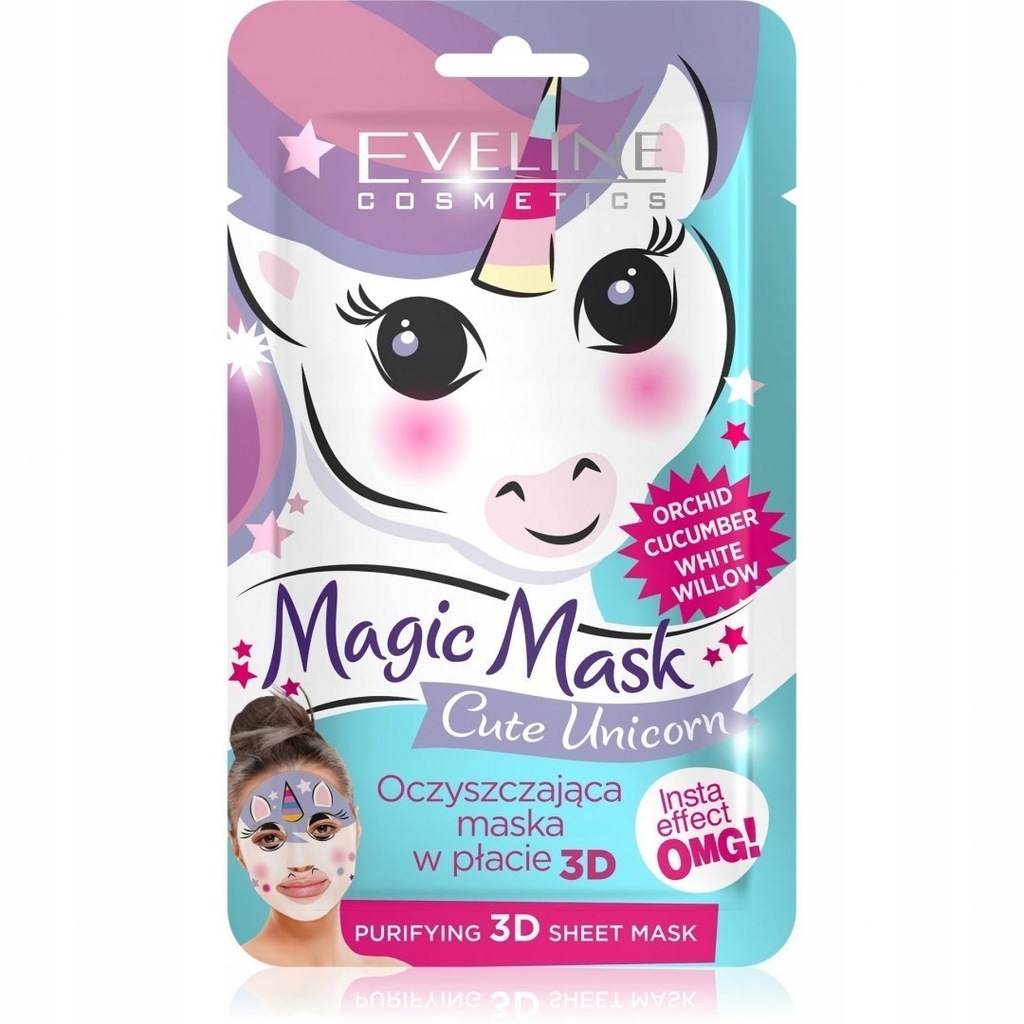 Eveline Magic Mask Oczyszczająca Maska w płacie 3D