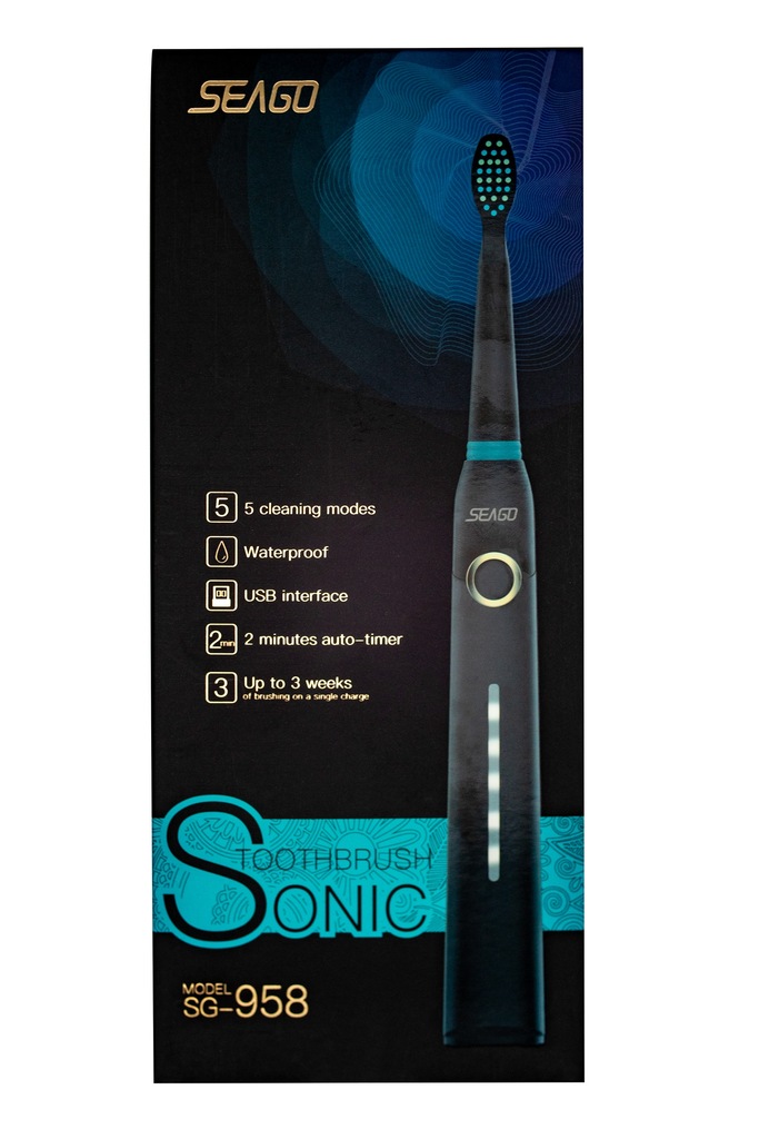 Купить Зубная щетка SEAGO Sonic (SG-958) черная: отзывы, фото, характеристики в интерне-магазине Aredi.ru