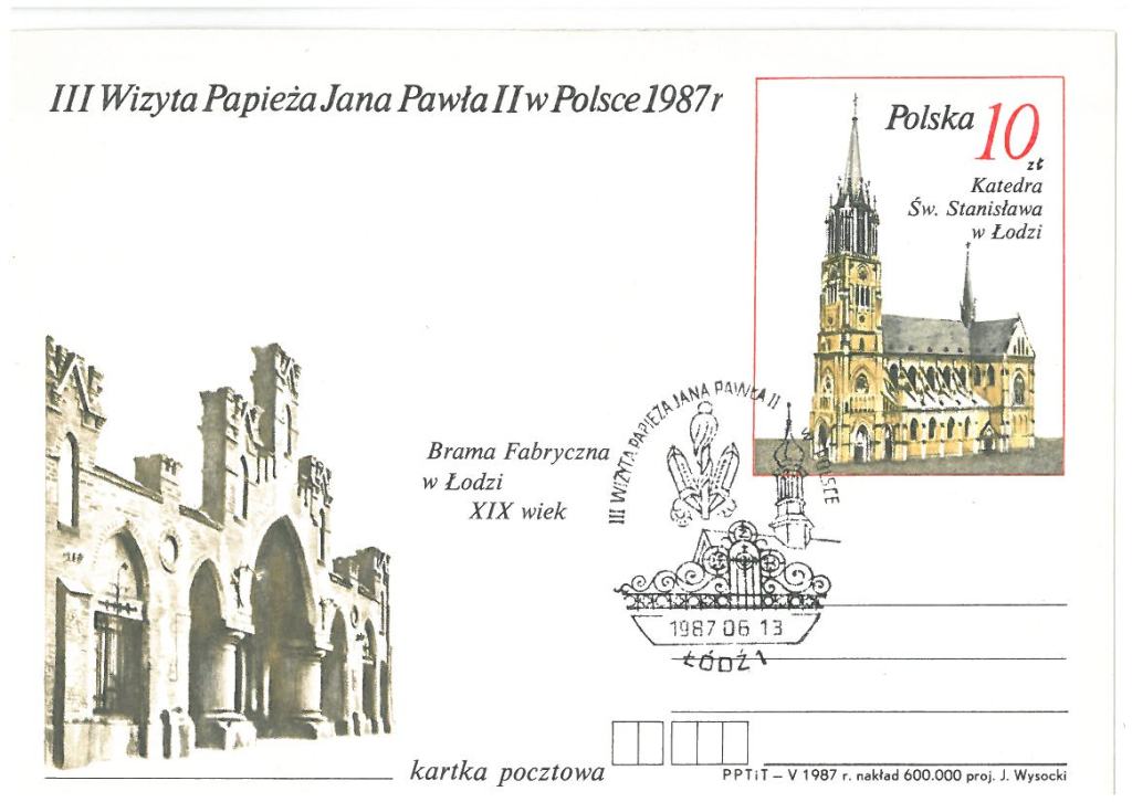 Kartka: III wizyta Papieża w Polsce 1987  03