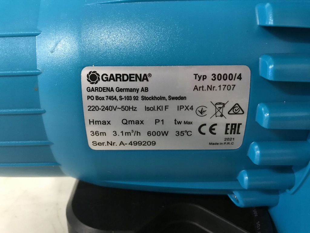 Pompa ogrodowa GARDENA Garden Pump Classic 3000/4 12548519860