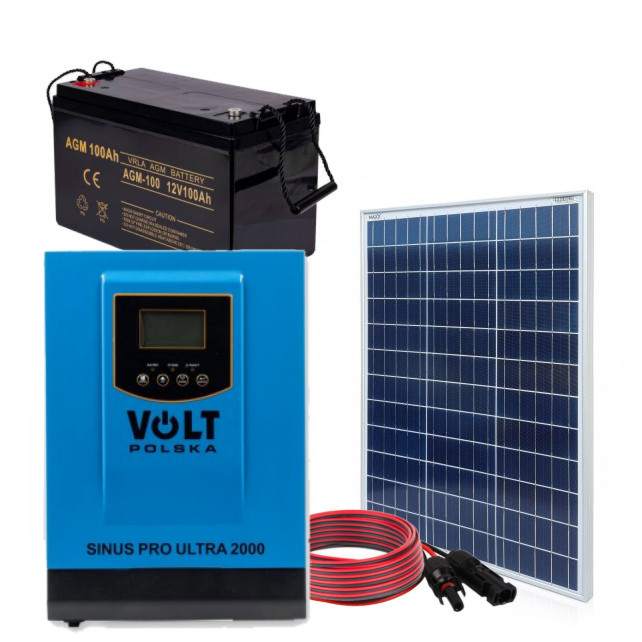 Zestaw solarny elektrownia off-grid 2000W 1000Wh Panel solarny 180W