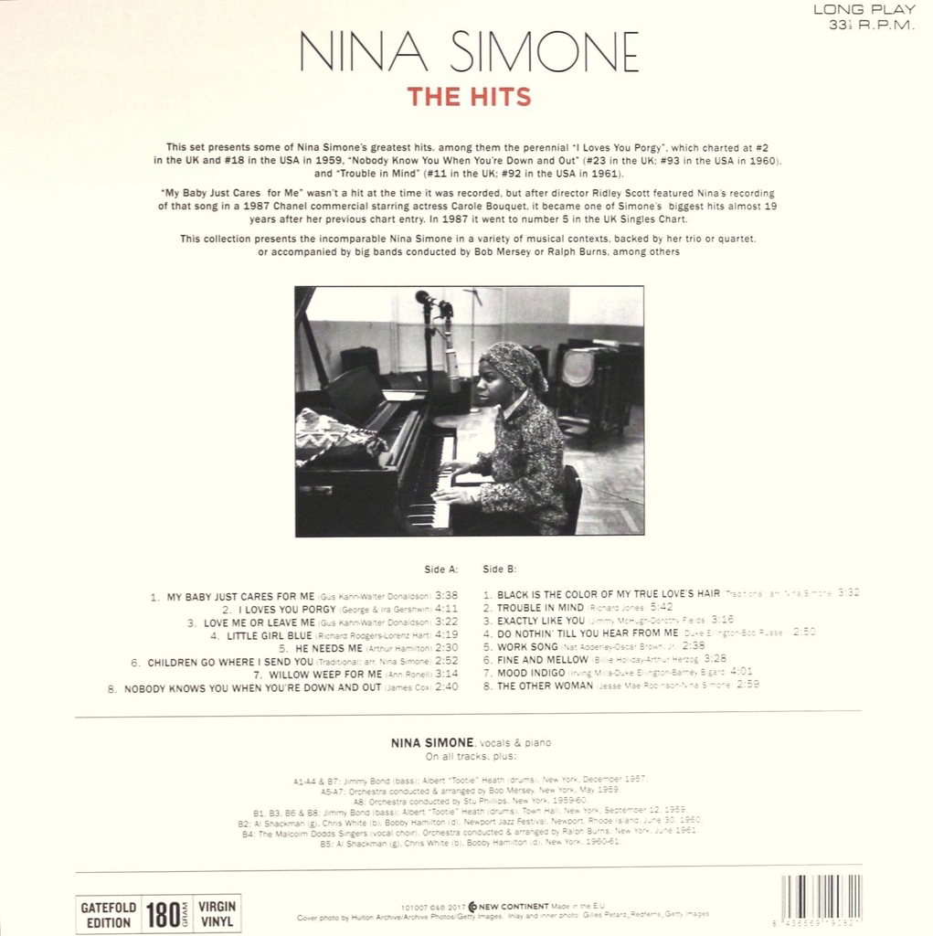 Купить NINA SIMONE: THE HITS – GATEFOLD EDITION [ВИНИЛ]: отзывы, фото, характеристики в интерне-магазине Aredi.ru