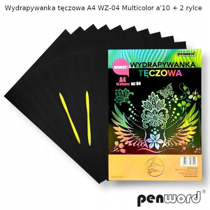 WYDRAPYWANKA TĘCZOWA A4 MULTICOLOR WZ-04, PENWORD