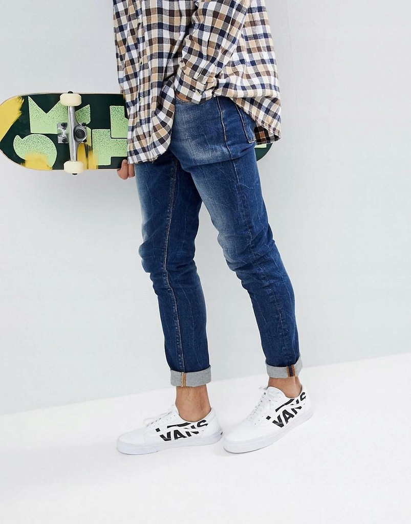 ASOS__XDI SPODNIE JEANSY MĘSKIE ZWĘŻANE__W32/L30