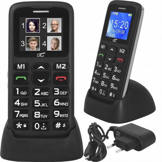 Telefon dla seniora LTC MOB10 czarny