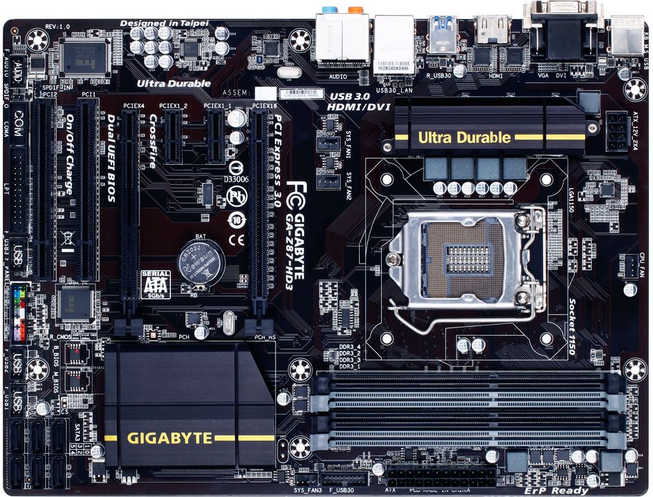 Купить Материнская плата Gigabyte Z87-HD3 Socket 1150 4xDDR3: отзывы, фото, характеристики в интерне-магазине Aredi.ru