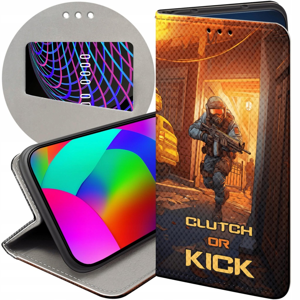 ETUI Z KLAPKĄ DO GOOGLE PIXEL 7 PRO WZORY CS GO COUNTER-STRIKE FUTERAŁ CASE