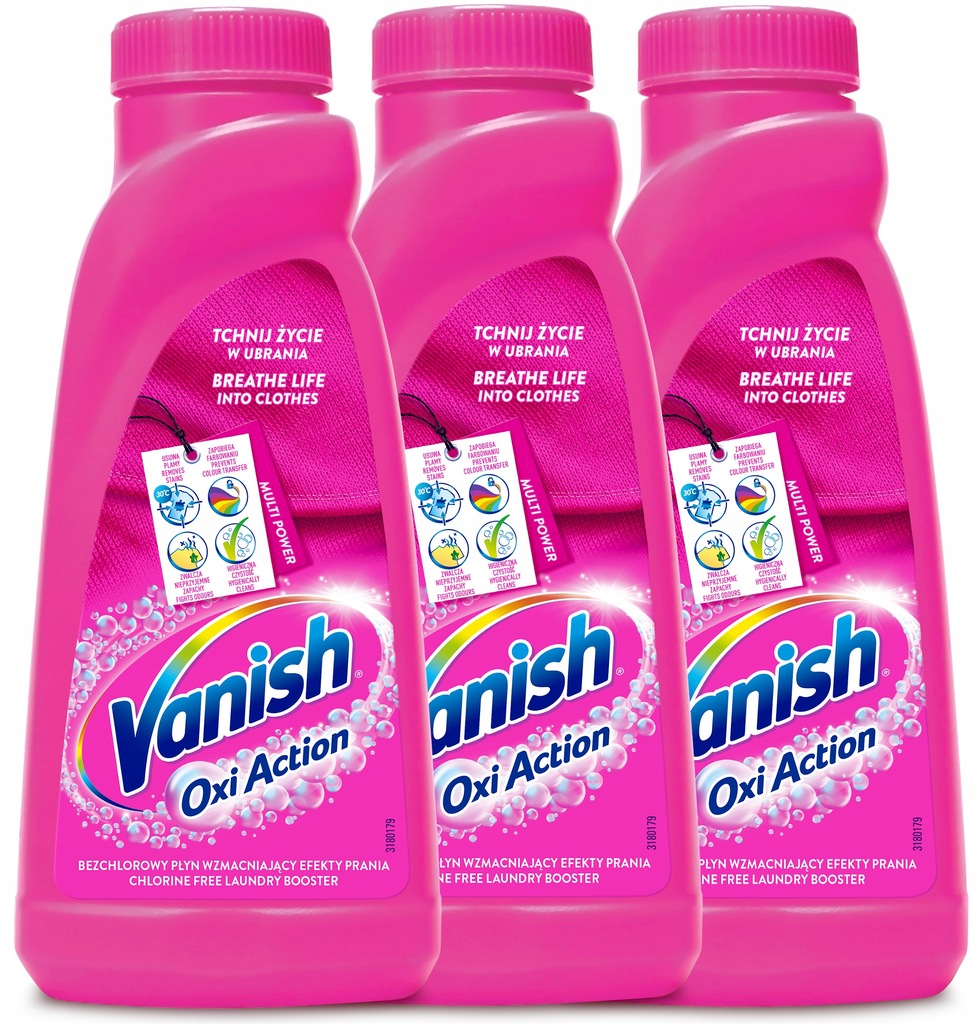 Vanish Oxi Action Odplamiacz kolor biel 3 x 500ml