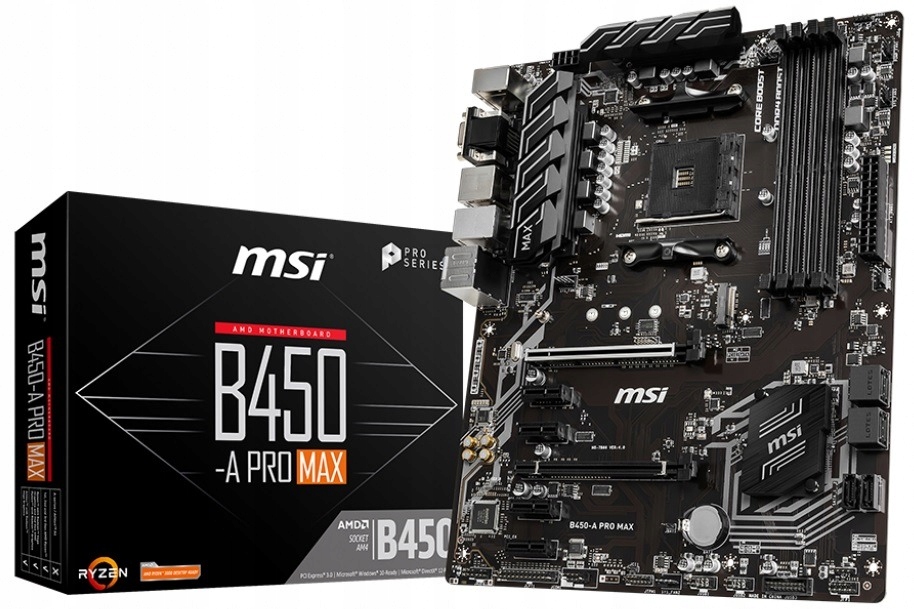 Купить Материнская плата MSI B450-A Pro Max: отзывы, фото, характеристики в интерне-магазине Aredi.ru