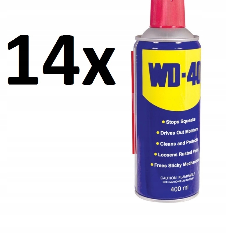 14x WD40 WD-40 APLIKATOR ODRDZEWIACZ DO ŚRUB 400ml