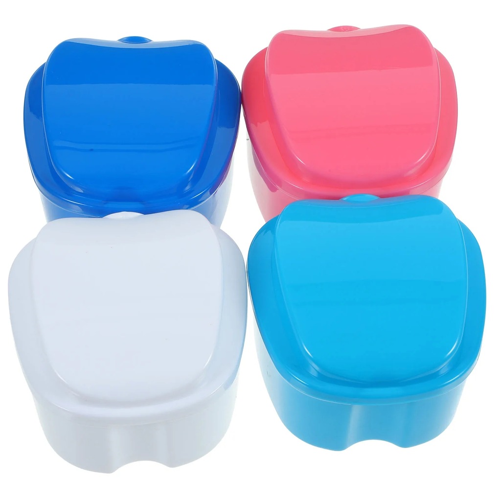 Denture Box Filter Layer Storage 4 Pcs