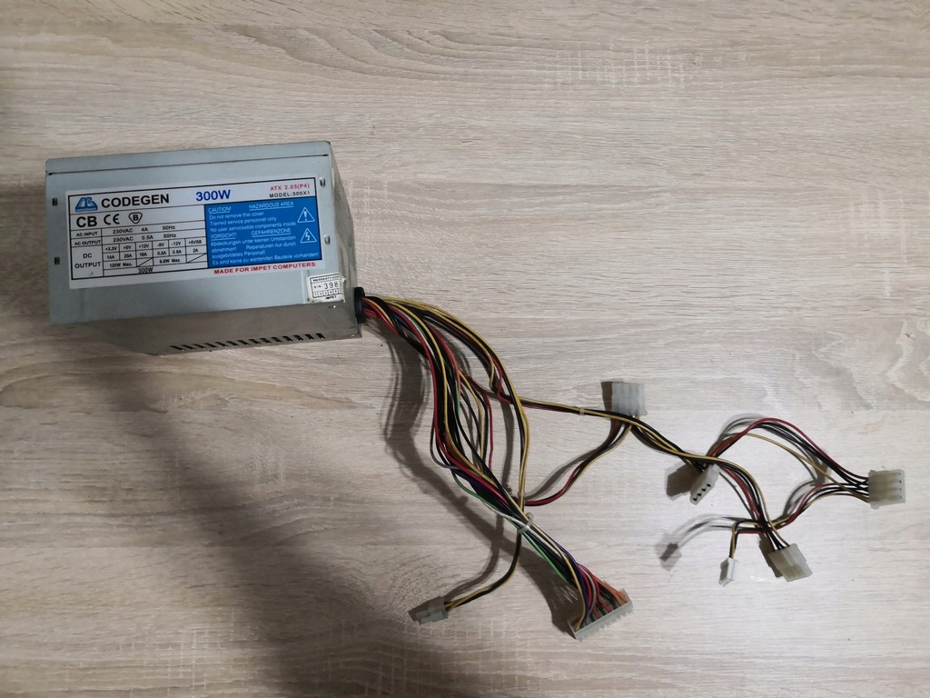 Zasilacz CODEGEN 300W ATX 2.03(P4) MODEL 300X1 - 7858686352 - oficjalne ...