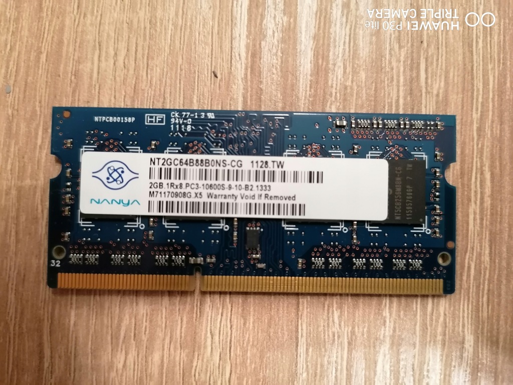 Pamięć RAM Nanya 2GB PC3-10600 DDR3