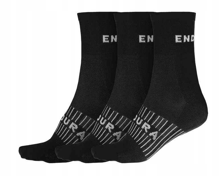 Skarpety Endura Coolmax Race Sock Black (3-pak) S/M (37-42)