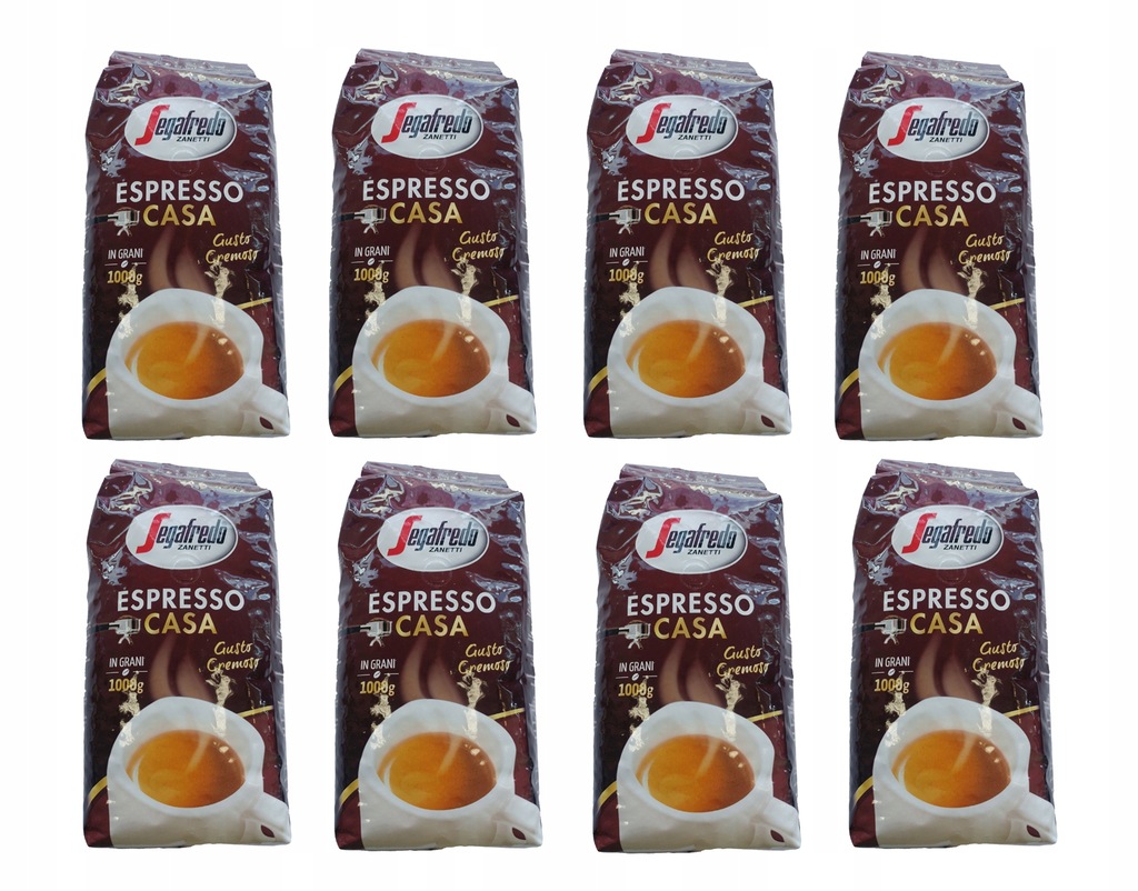 SEGAFREDO Kawa ziarnista ESPRESSO CASA 8x1kg (8kg)