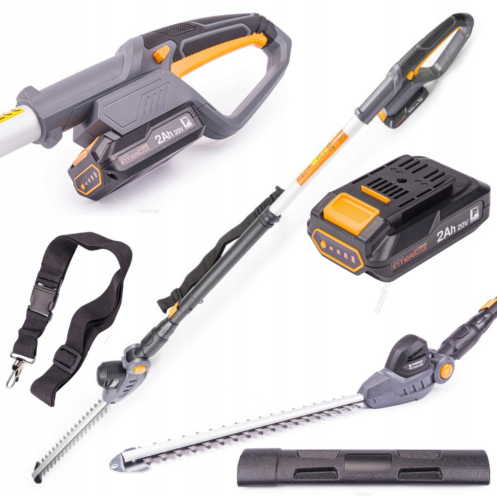 NOŻYCE PIŁA SEKATOR 41CM DO ŻYWOPŁOTU AKUMULATOROWE 20V NA WYSIĘGNIKU +2Ah