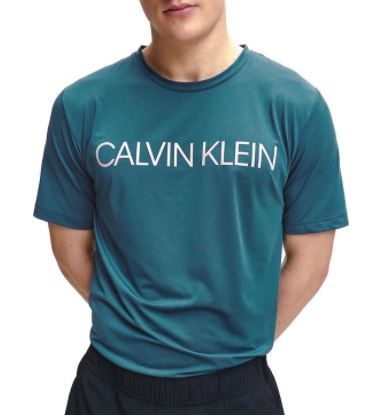 CALVIN KLEIN T-SHIRT MĘSKI NIEBIESKI Z LOGO XL DZC