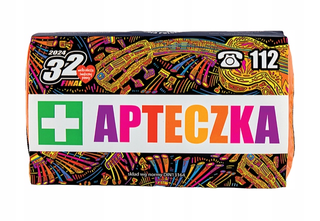 Apteczka samochodowa WIELKA ORKIESTRA ŚWIĄTECZNEJ POMOCY DIN13164 WOŚP