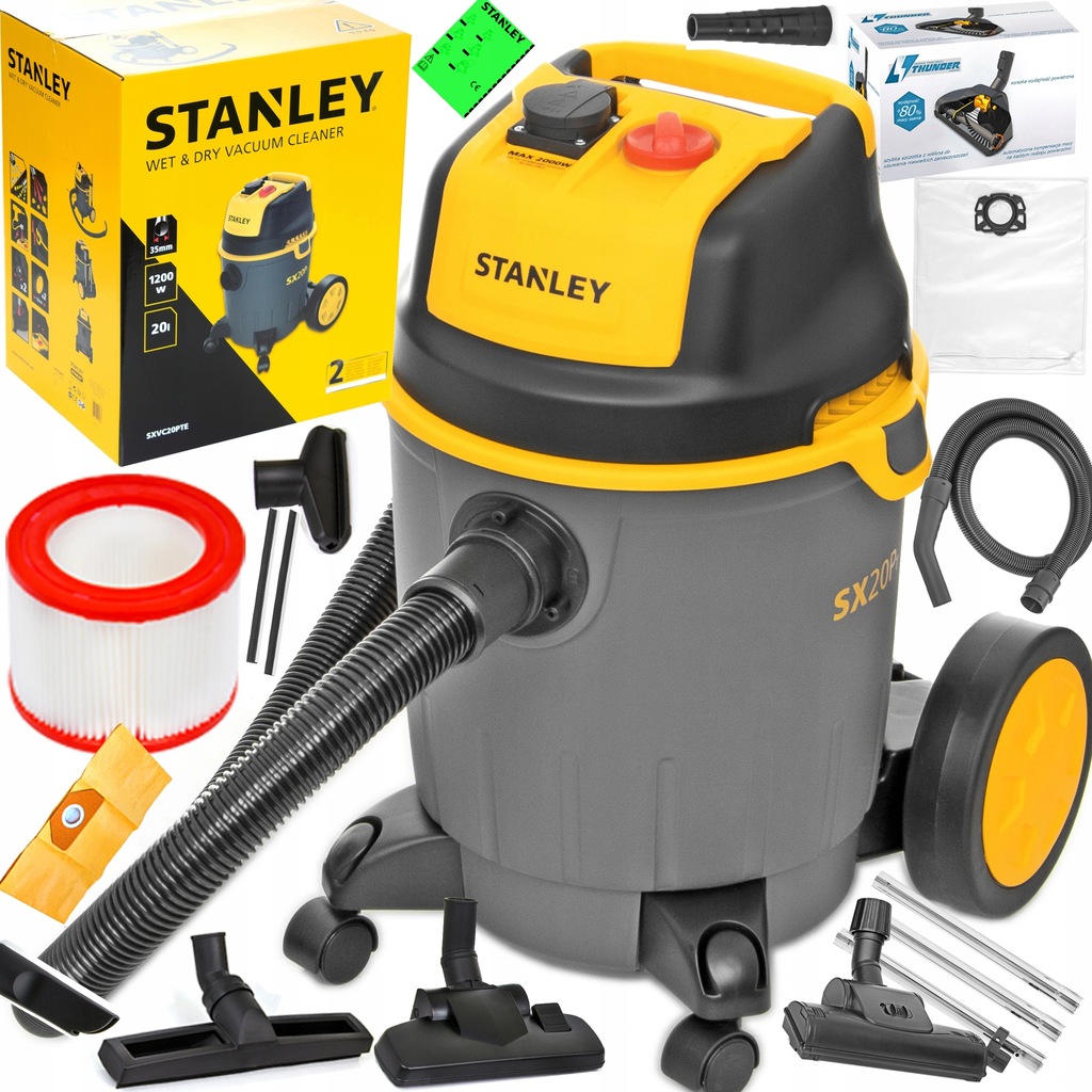 Купить ПРОМЫШЛЕННЫЙ ПЫЛЕСОС STANLEY С РОЗЕТКОЙ 2000ВТ XXL: отзывы, фото, характеристики в интерне-магазине Aredi.ru