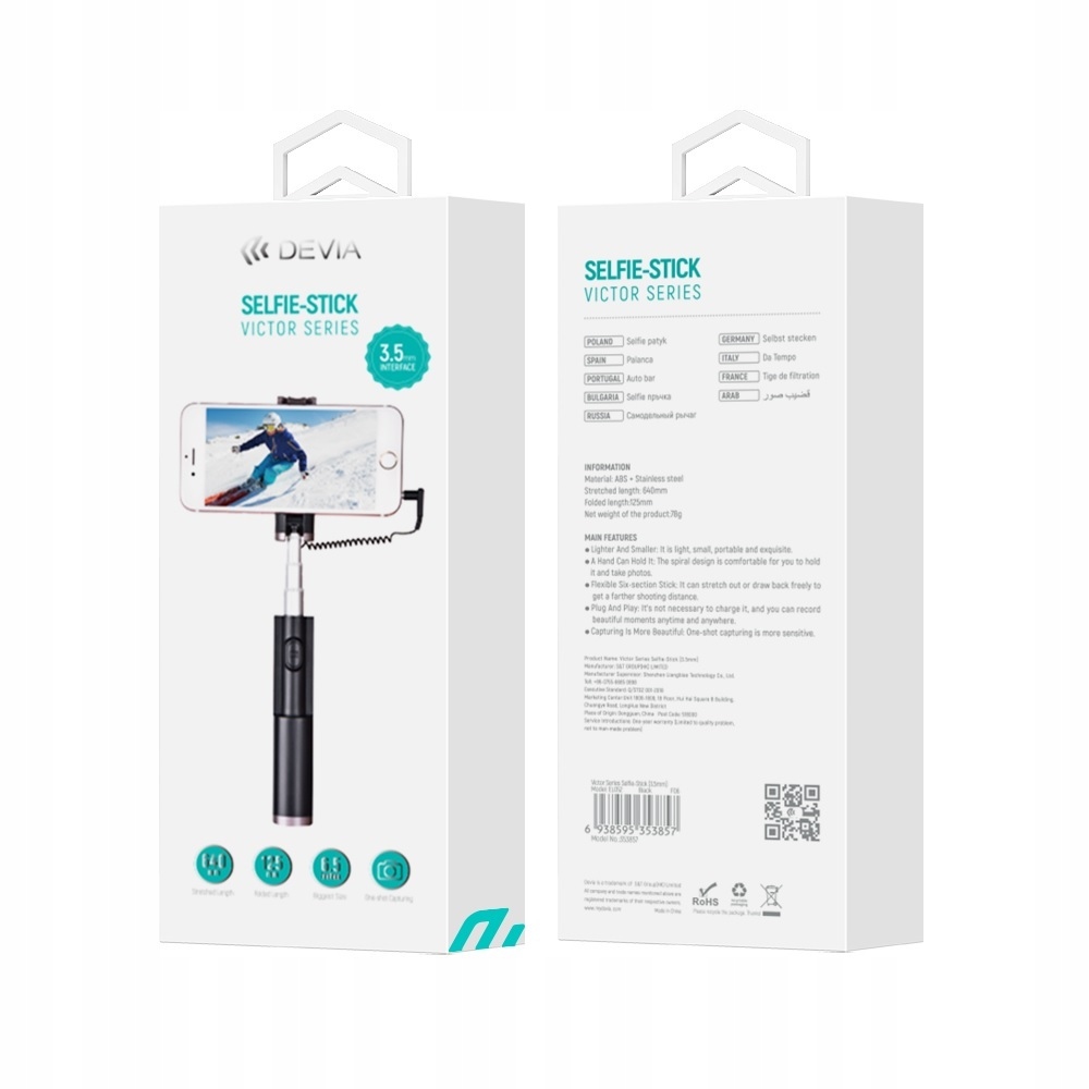 selfieStick Victor 3,5mm czarny