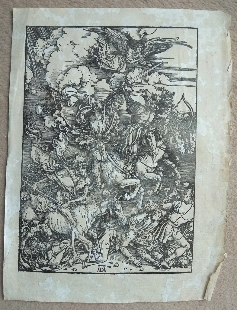 Czterej jeźdźcy Apokalipsy Albrecht Durer RYCINA