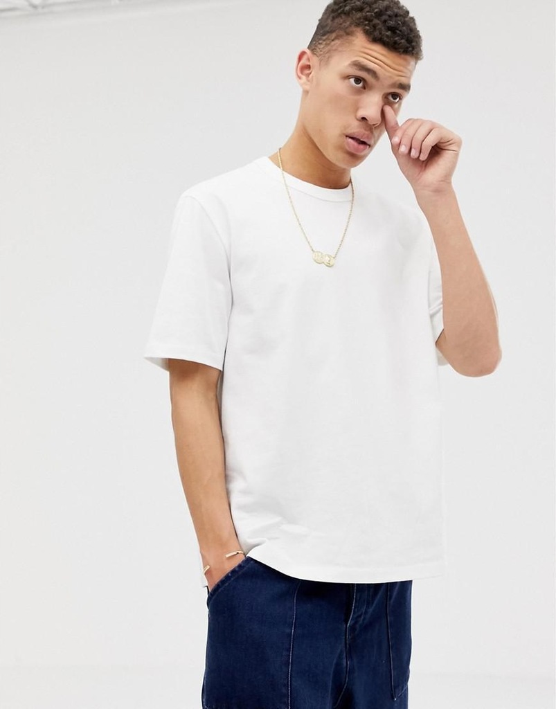 ASOS WHITE__XDI BIAŁY KLASYCZNY T-SHIRT MĘSKI__M