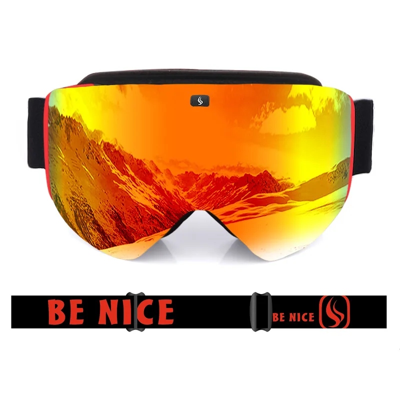 Benice Magnetic Ski Goggles 2023 New Arrival Snowboard Eyewear Double