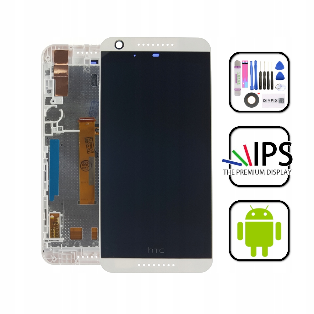 HTC DESIRE 626 WYŚWIETLACZ RAMKA LCD DOTYK BIAŁY