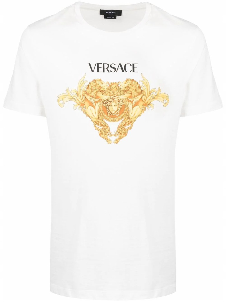 VERSACE MĘŻCZYZN BIAŁY T-SHIRTY XS INT